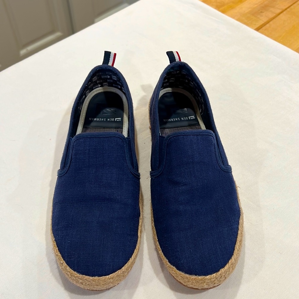 Ben Sherman Men’s Navy Canvas Boat Shoes
